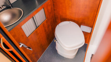 An RV waste tank can get stinky if you dont us the Geo Method vs Happy Campers.
