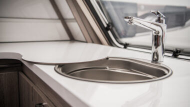 A sink needs the RV freshwater system to work in order to be safe and functioning.