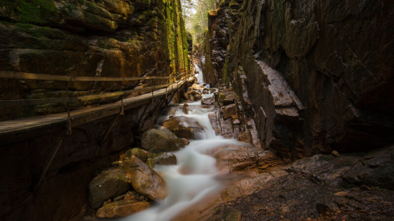 View of flume gorge new hampshire