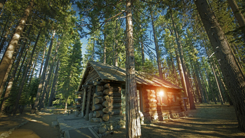 A Thousand Trails cabin using a pass
