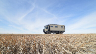 A Global Expedition Vehicles Patagonia parked outside