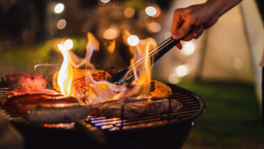 Close up of food being cooked on national barbecue day
