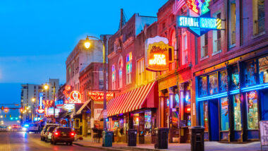 View of Beale Street Memphis