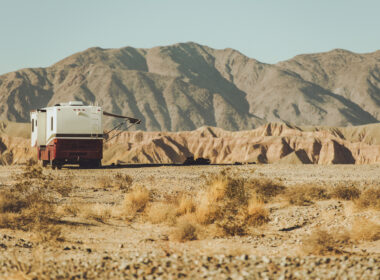 An RV set up for boondocking