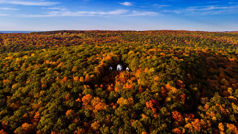 View of Oka National Park in the fall