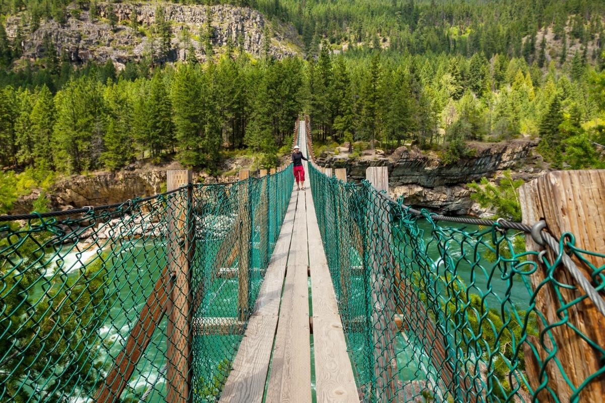 Will You Brave the Kootenai Falls Swinging Bridge in Montana? - Getaway ...