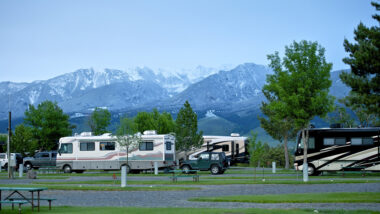 RVs boondocking in public areas.