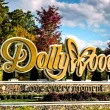 The Dollywood sign, the W in it is a butterfly and it's gold.